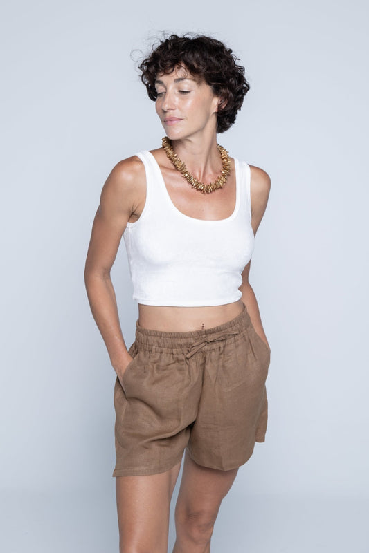 GABY TOP - WHITE - Amulen Lemun