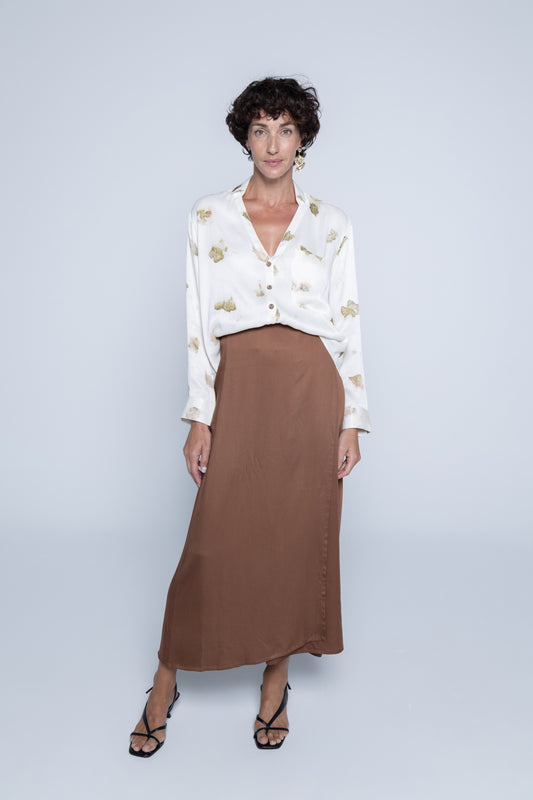 FLOR SKIRT - BROWN