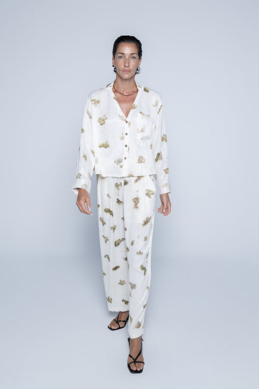 INES PANTS -  BRONZE MOSS