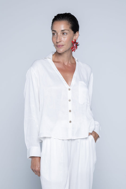 ADELA SHIRT - OFF WHITE - Amulen Lemun