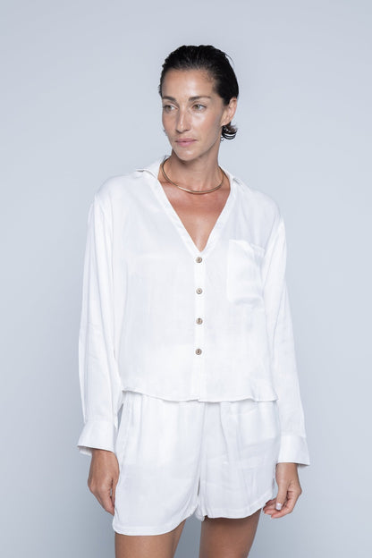 ADELA SHIRT - OFF WHITE - Amulen Lemun