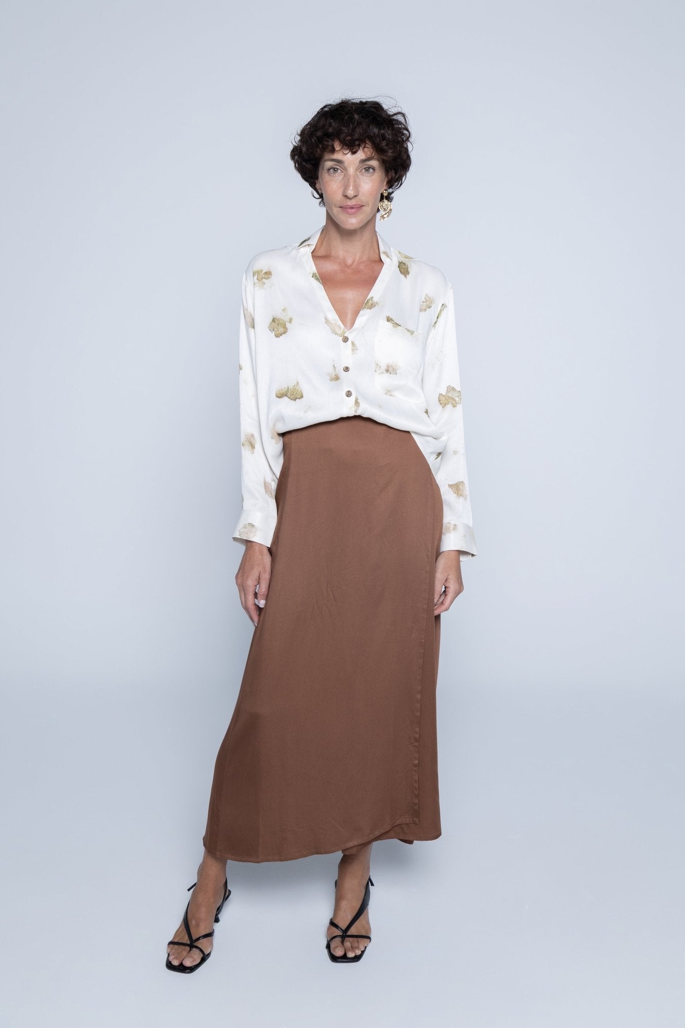 FLOR SKIRT - BROWN - Amulen Lemun