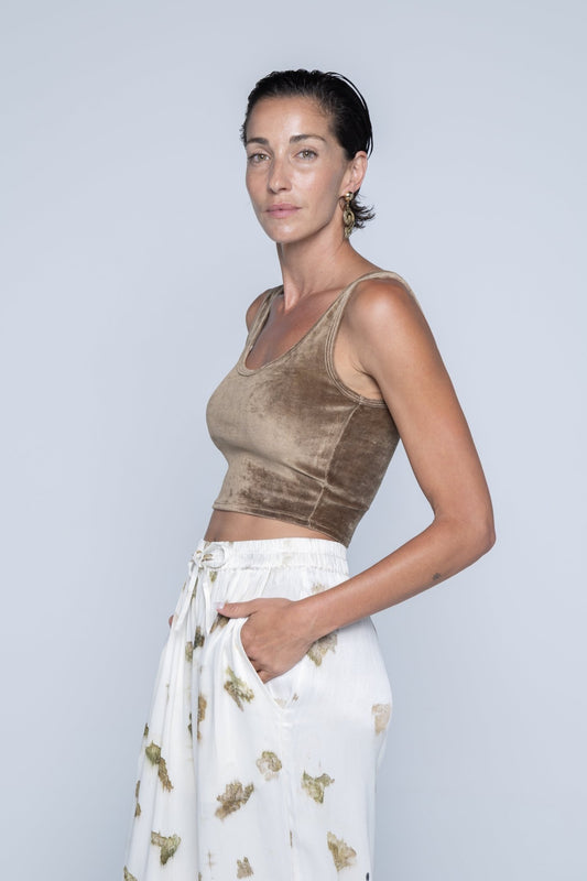 GABY TOP - BROWN - Amulen Lemun