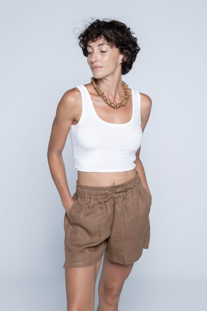 GABY TOP - WHITE - Amulen Lemun